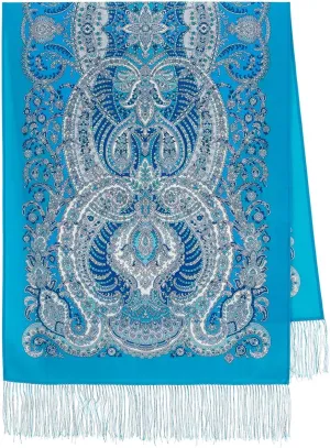 100% Wool Evening Shawl and Wrap for Women Wool Shawl with Silk Fringe 23.6x59'' (60х150сm)