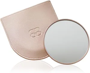 10x Magnifying Travel Mirror - Crystal Clear Compact Mirror for Purses, Precision Make up & Tweezing – Portable with Vegan Leather Sleeve