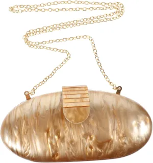 1Pc Stylish Goose Egg Shape Handbag Attractive Dinner Clutch for Parties Weddings and Special Occasions Charming Crossbody Purse Pearl Color