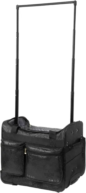 20 Inch Dance Bag with Garment Rack, Dance Costumes Rolling Garment Bags for Travel, Garment Duffel Bag for Dancer, Collapsible Competition Bag with Wheels (Black)