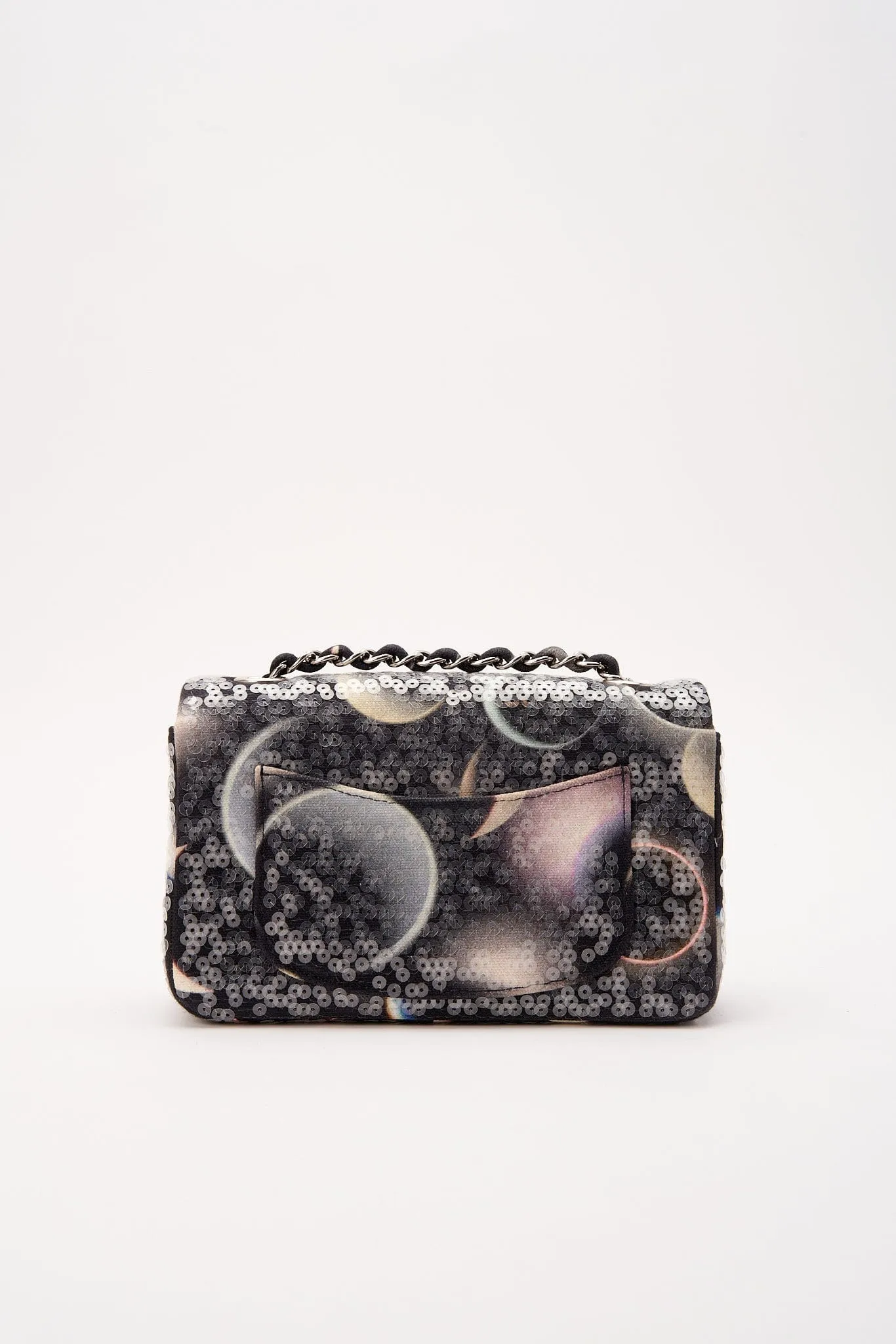 2017 Chanel Canvas And Sequin Space Flap Bag