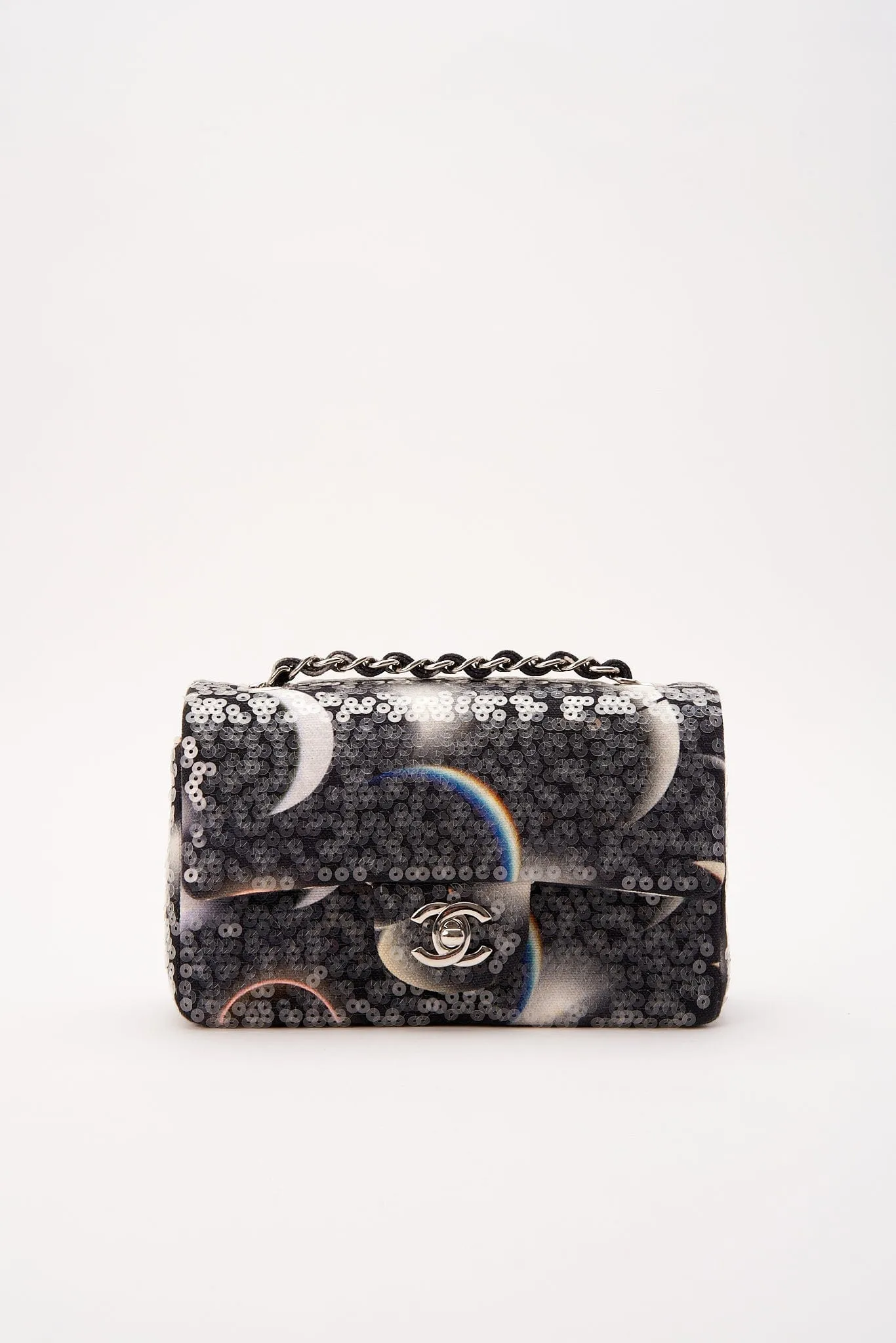 2017 Chanel Canvas And Sequin Space Flap Bag