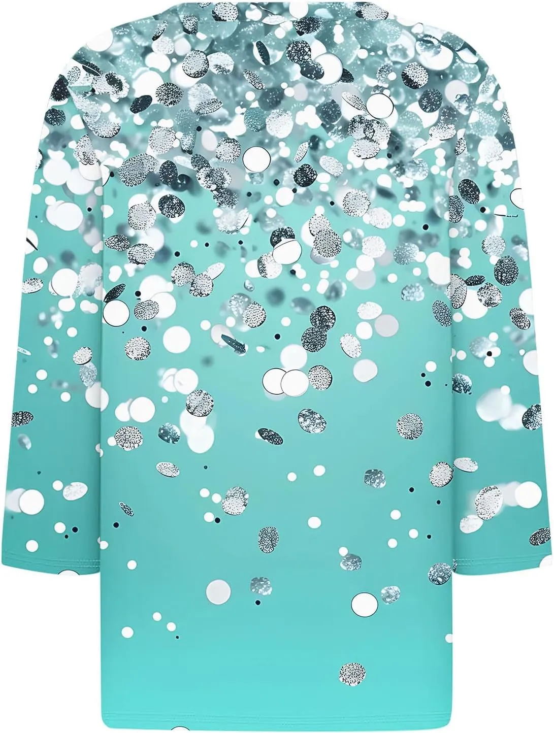 3/4 Length Sleeve Tops for Women Casual Summer V Neck Floral Tops Trendy Summer Loose Fits Vacation Clothes