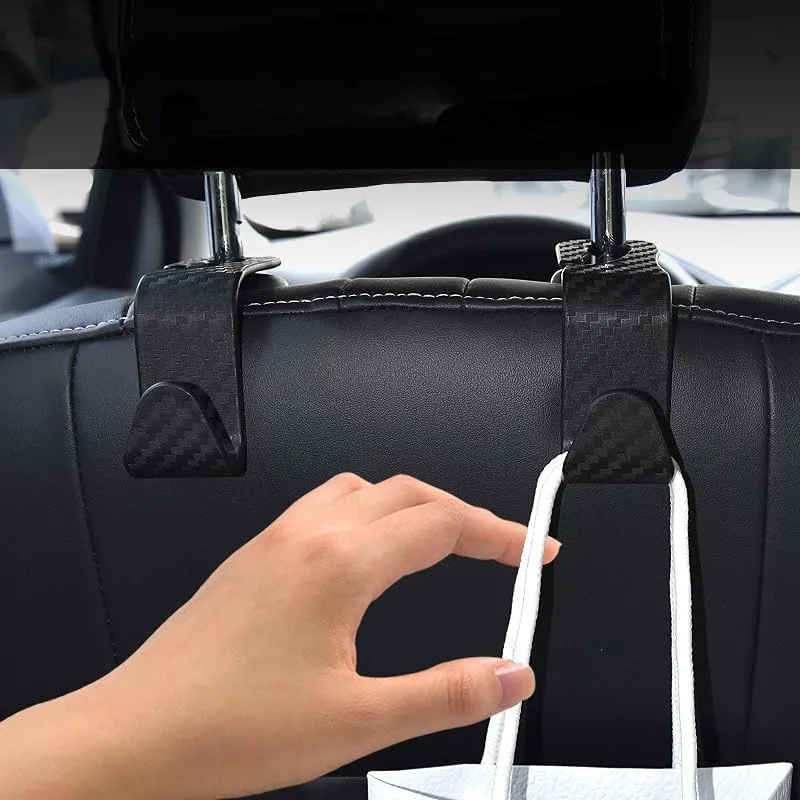 4 Pack Car Back Seat Headrest Hooks for Toyota Tundra 2007-2021, Bling Rhinestones Crystal Hooks for Purse Coats Umbrellas Grocery Bags Handbag Car Decorations,F