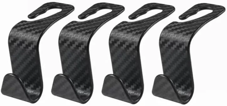 4 Pack Car Back Seat Headrest Hooks for Toyota Tundra 2007-2021, Bling Rhinestones Crystal Hooks for Purse Coats Umbrellas Grocery Bags Handbag Car Decorations,F
