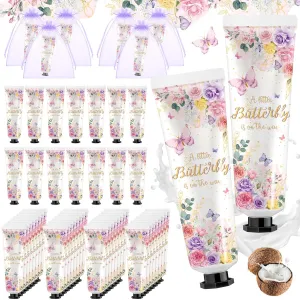 48 Sets Baby Shower Hand Cream Bulk Little Butterfly Baby Shower Favors Bridal Thank You Hand Cream for Guests Travel Size Lotion with Organza Bags