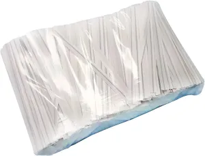 4" Length Twist Ties, 2000, White Plastic Coated, No Rip, Paper Ties Cello, Party Favor Treat Bags, Small Orders Packaging, Closures to Secure Your Product (2000, White)