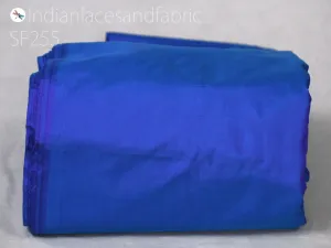 60 gsm Indian Royal Blue Plain Pure Silk Fabric By The Yard Light Weight Soft Silk Fabric Curtains Scarf Costume Apparel Wedding Dress