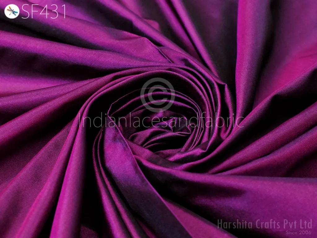 60 gsm Iridescent Wine Black Indian Pure Silk Fabric by the yard Soft Silk Curtains Scarf Costume Apparels Wedding Evening Dresses Dolls