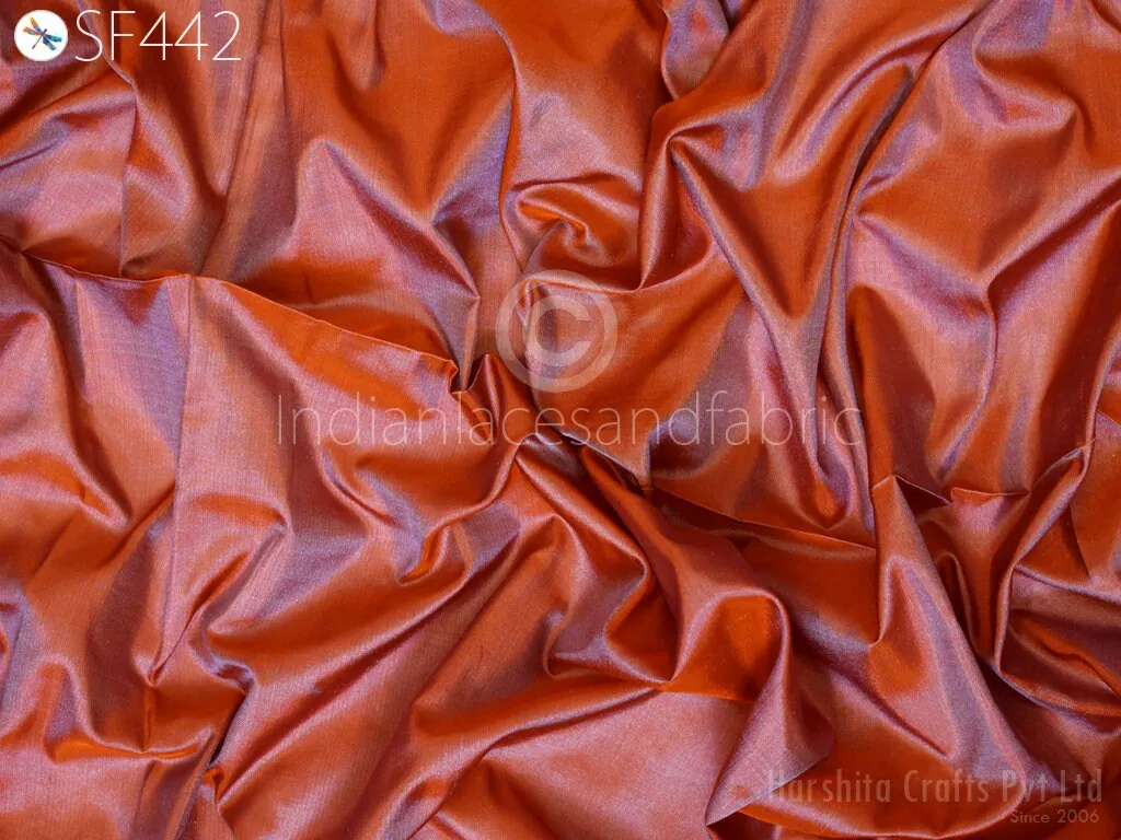 60gsm Iridescent Indian Silk Fabric by the yard Pure Mulberry Silk Scarf Costume Apparel Wedding Evening Dresses Lamp Shades Wall Covering