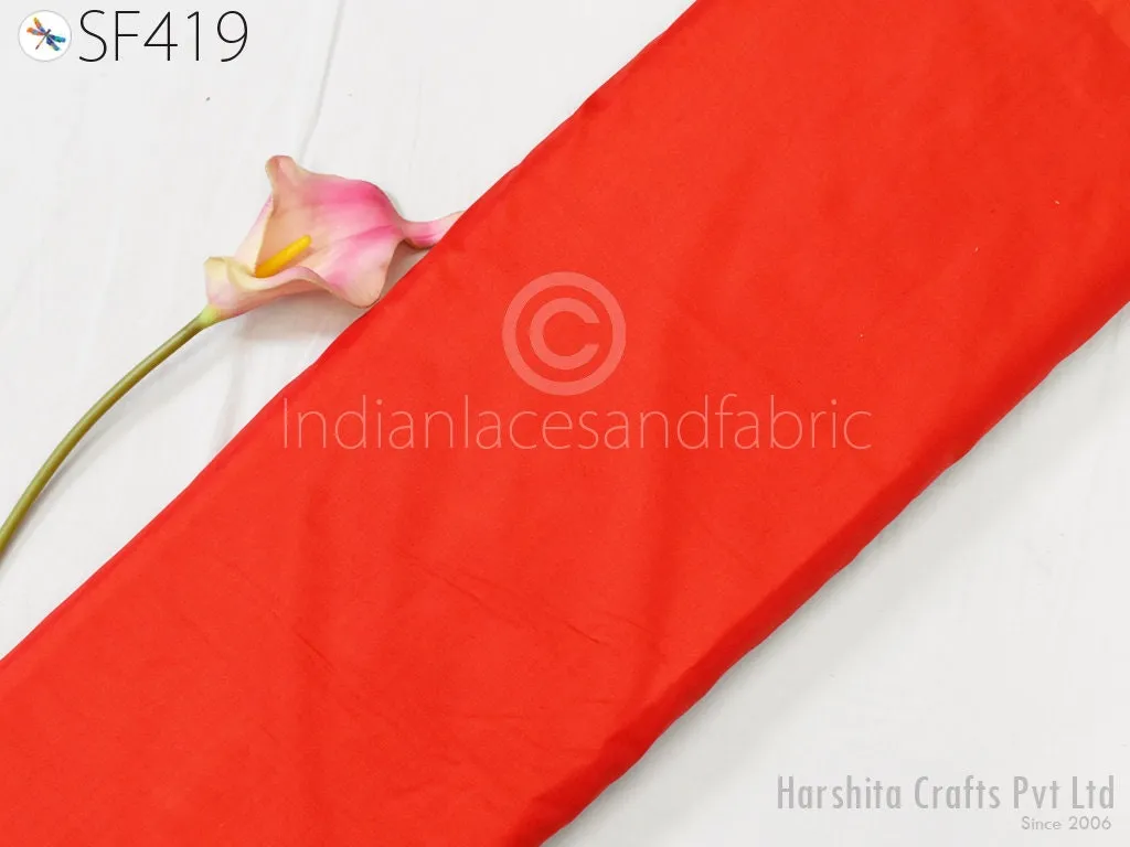 60gsm Orange Indian Silk Fabric by the yard Pure Mulberry Silk Scarf Costume Apparel Wedding Evening Dresses Lamp Shades Wall Covering