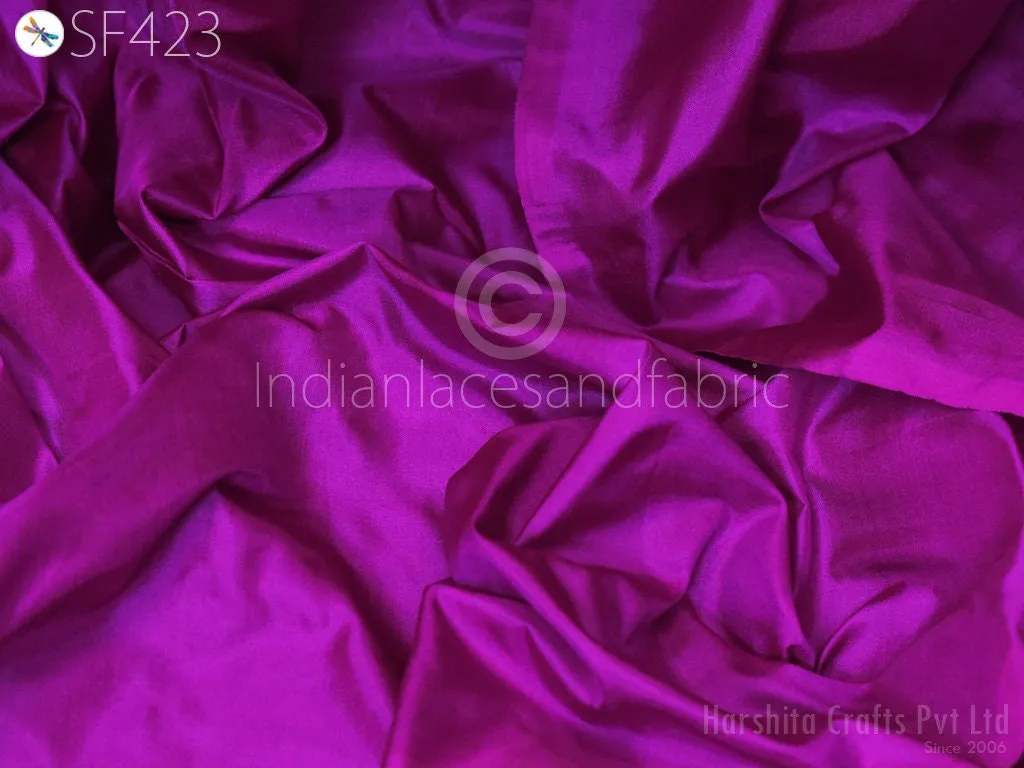 60gsm Pure Plain Silk by the Yard Fabric Indian Wedding Dress Bridesmaids Party Costume Pillowcases Cushion Covers Drapery Home Decor Dolls