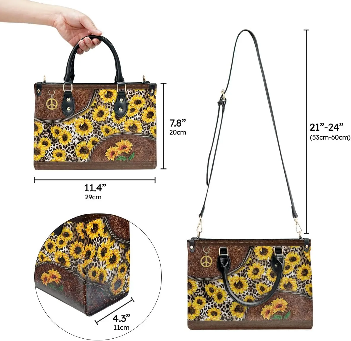 64HYDRO Purses for Women, Shoulder Bag, Handbags for Women, Gifts for Sister, Daughter, Mom, Friends, Travel Work Leather Bag