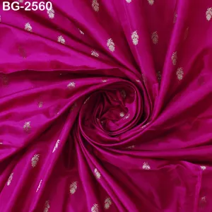 70gsm Pure Mysore Silk Fabric by The Yard Brocade Zari Indian Wedding Dress Brides Mother Knee Length Coat Theatrical Historic Costumes Sew