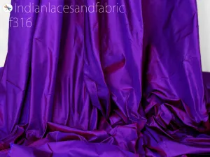 80 gsm Iridescent Indian Silk Fabric by the yard Pure Mulberry Silk Home decor Curtains Scarf Costume Apparel Wedding Evening Dresses Dolls