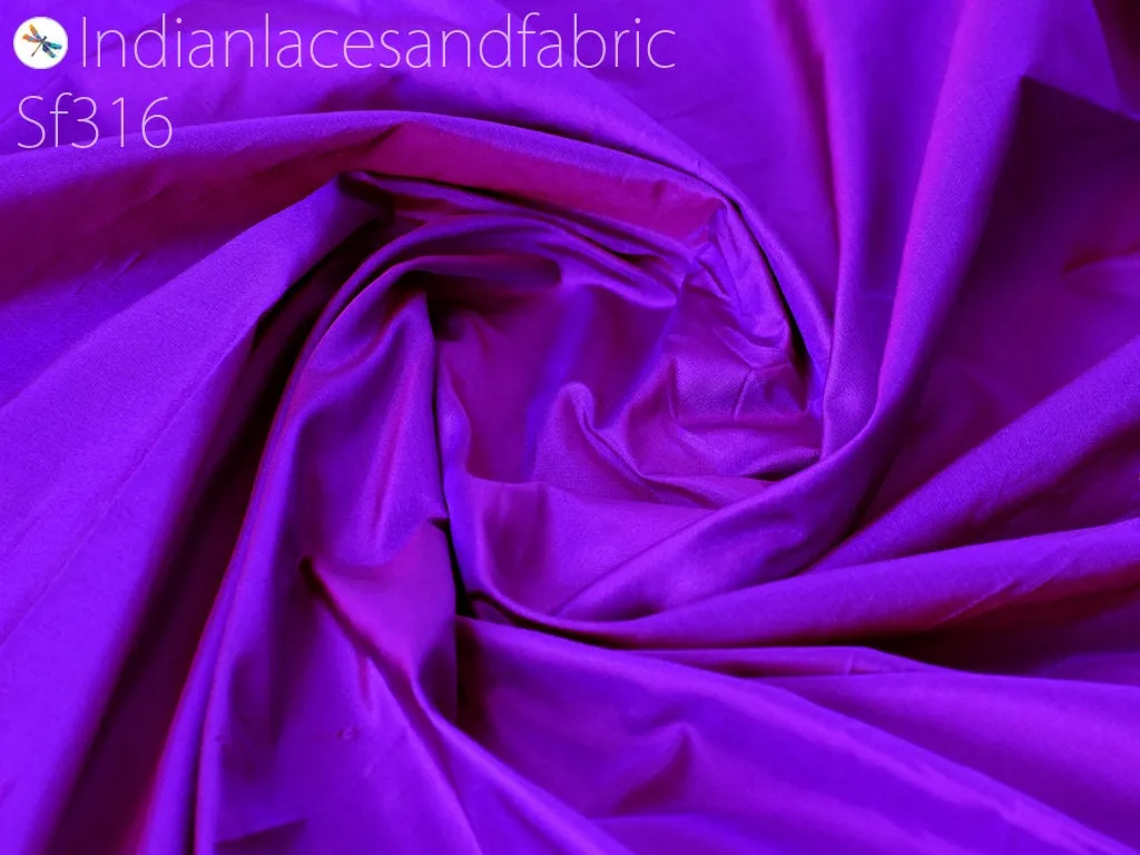 80 gsm Iridescent Indian Silk Fabric by the yard Pure Mulberry Silk Home decor Curtains Scarf Costume Apparel Wedding Evening Dresses Dolls