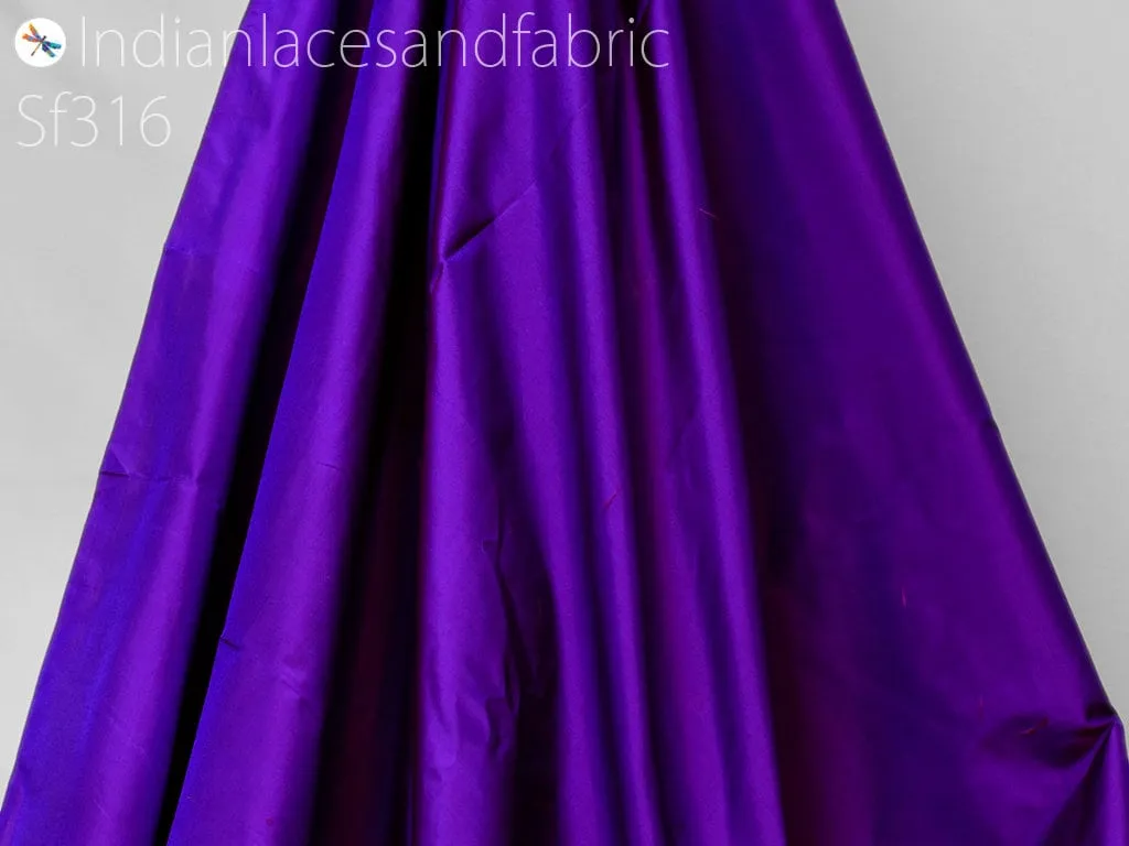 80 gsm Iridescent Indian Silk Fabric by the yard Pure Mulberry Silk Home decor Curtains Scarf Costume Apparel Wedding Evening Dresses Dolls