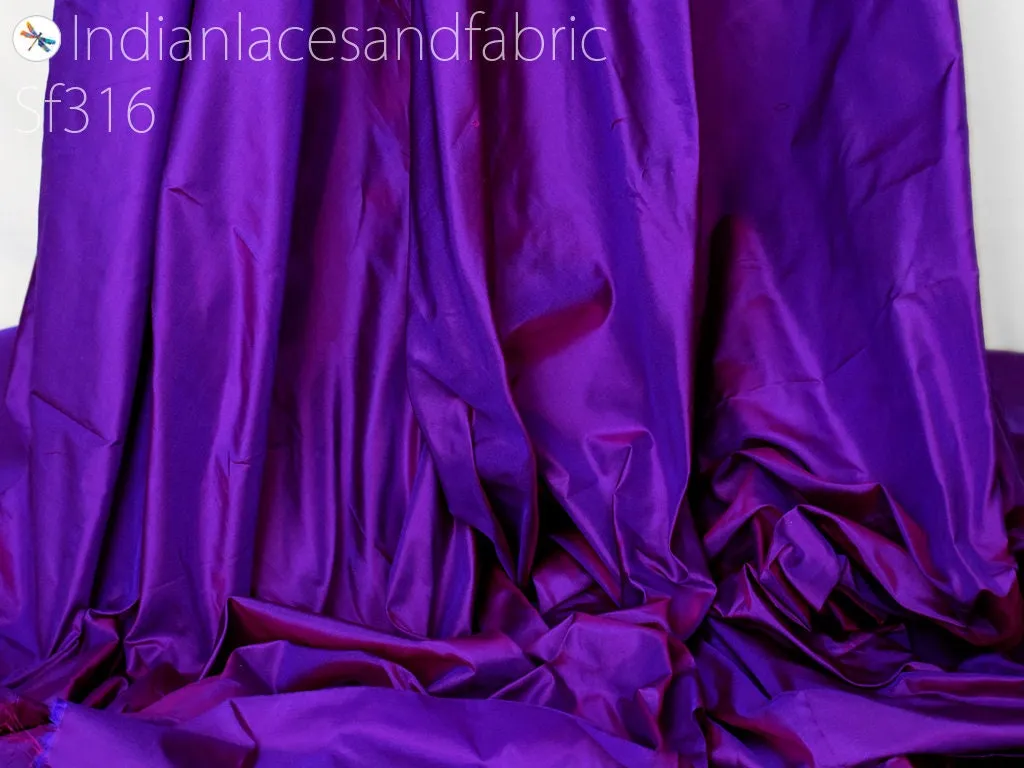 80 gsm Iridescent Indian Silk Fabric by the yard Pure Mulberry Silk Home decor Curtains Scarf Costume Apparel Wedding Evening Dresses Dolls