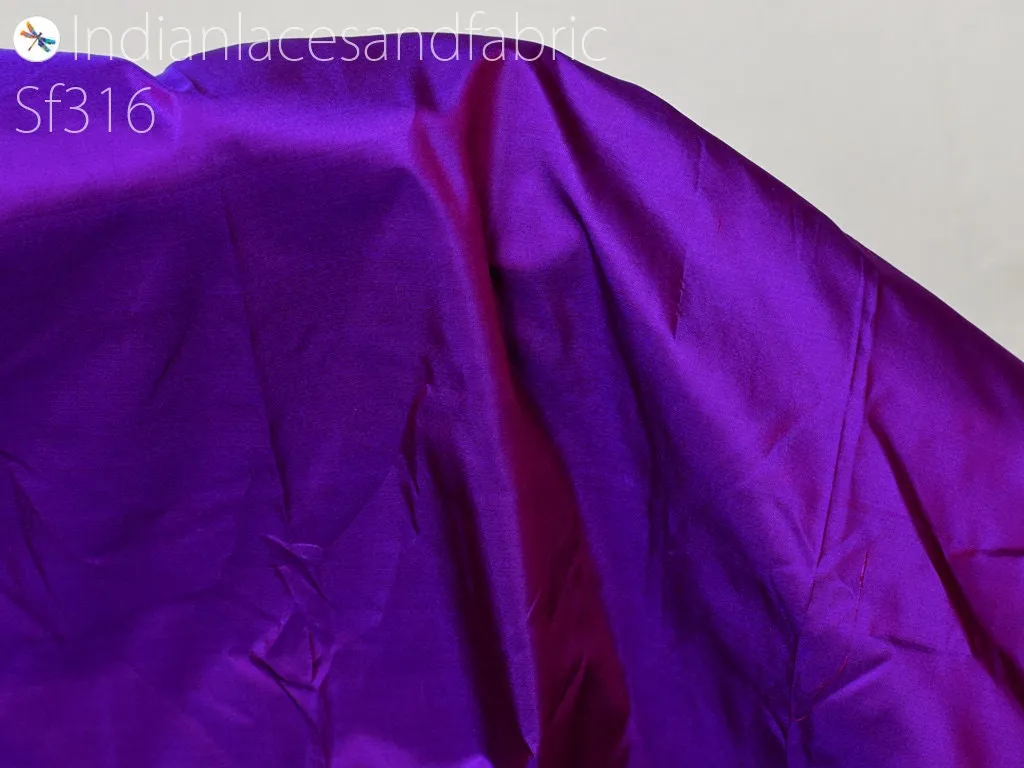 80 gsm Iridescent Indian Silk Fabric by the yard Pure Mulberry Silk Home decor Curtains Scarf Costume Apparel Wedding Evening Dresses Dolls