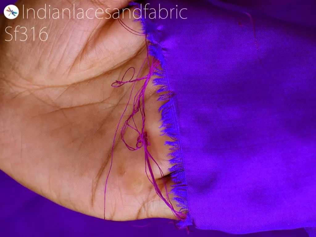 80 gsm Iridescent Indian Silk Fabric by the yard Pure Mulberry Silk Home decor Curtains Scarf Costume Apparel Wedding Evening Dresses Dolls