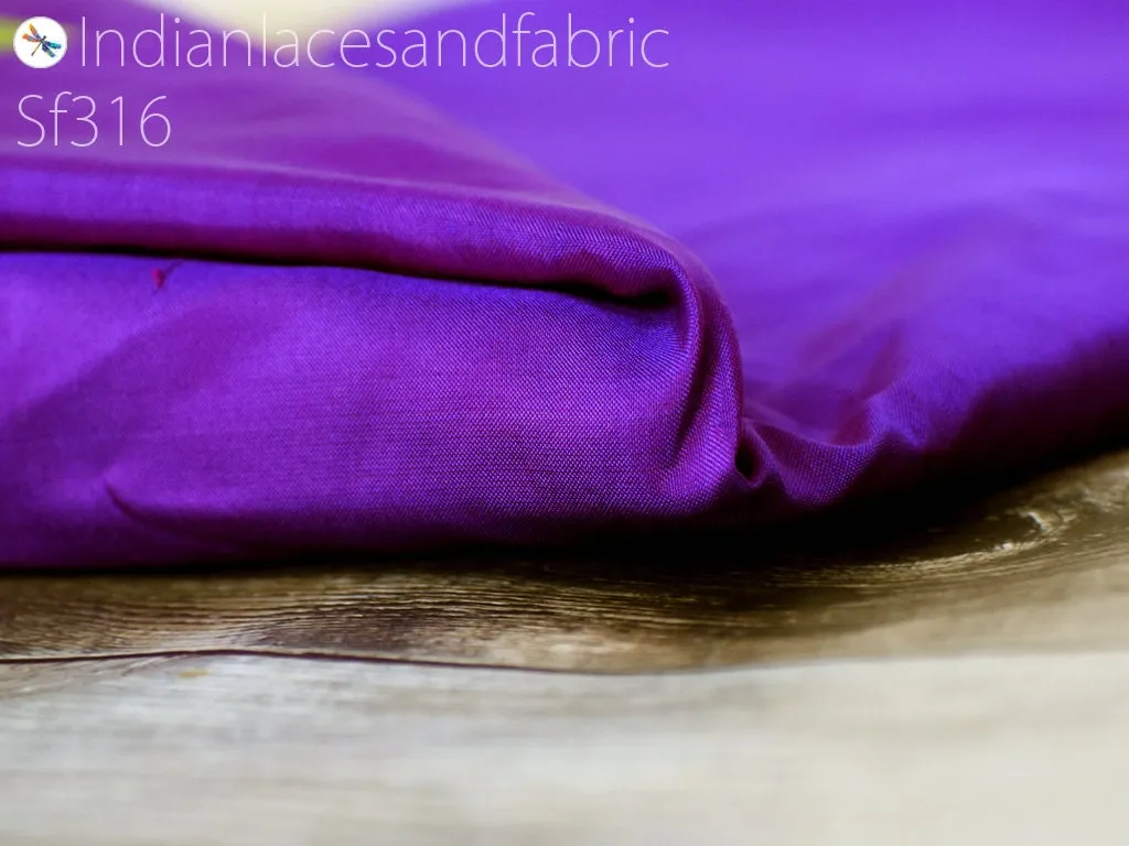 80 gsm Iridescent Indian Silk Fabric by the yard Pure Mulberry Silk Home decor Curtains Scarf Costume Apparel Wedding Evening Dresses Dolls