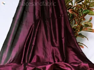 80 gsm Wine Indian Pure Silk Fabric by the yard Mulberry Silk Home Decor Curtains Scarfs Costumes Fashion Apparel Wedding Evening Dresses