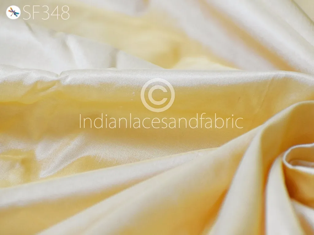 80gsm Cream Color Soft Pure Plain Silk Fabric by the yard Indian Wedding Dress Bridesmaids Costumes Party Dress Pillows Cushions Drapery