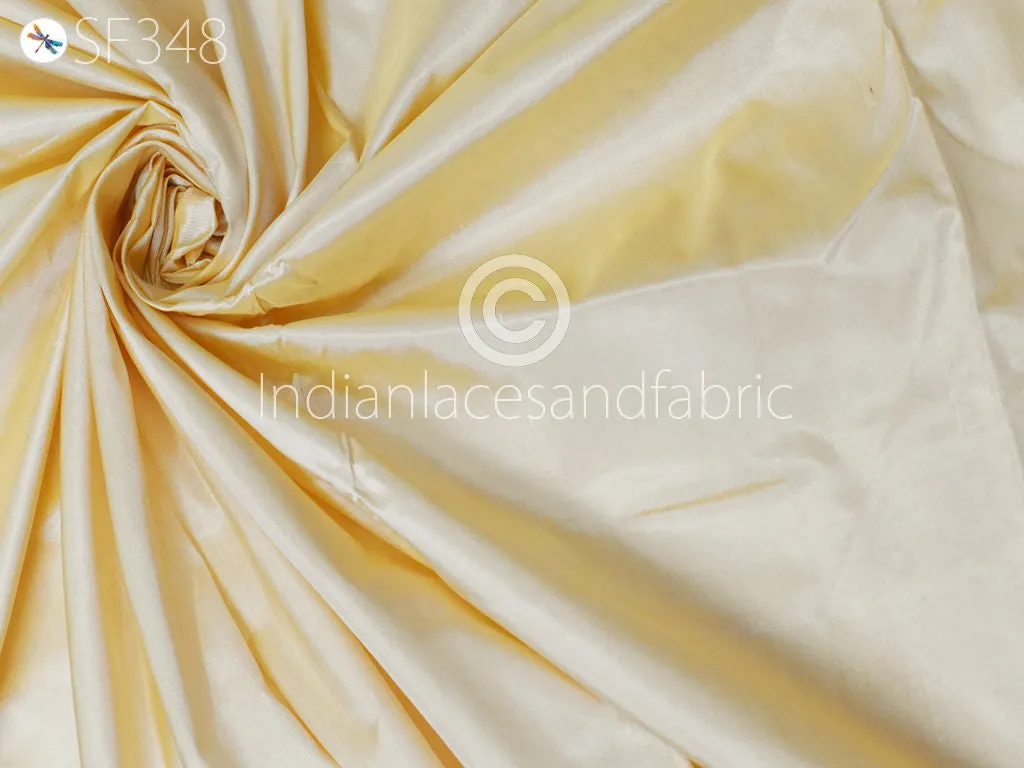 80gsm Cream Color Soft Pure Plain Silk Fabric by the yard Indian Wedding Dress Bridesmaids Costumes Party Dress Pillows Cushions Drapery