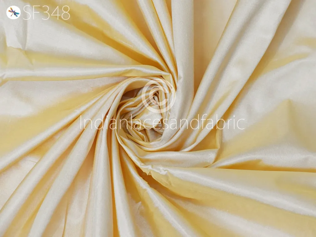 80gsm Cream Color Soft Pure Plain Silk Fabric by the yard Indian Wedding Dress Bridesmaids Costumes Party Dress Pillows Cushions Drapery