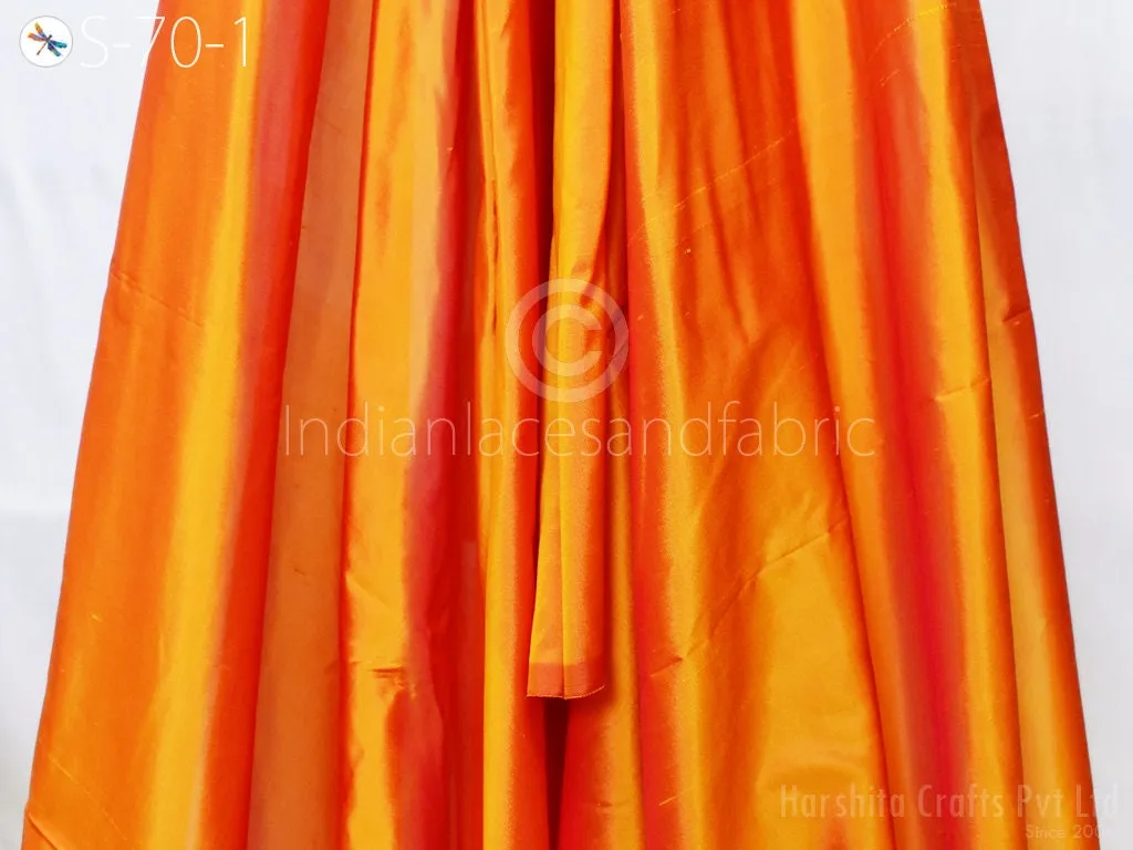 80gsm Indian Burnt Orange Soft Pure Plain Silk Fabric by the yard Wedding Dress Bridesmaids Party Dress Pillows Cushion Covers Drapery
