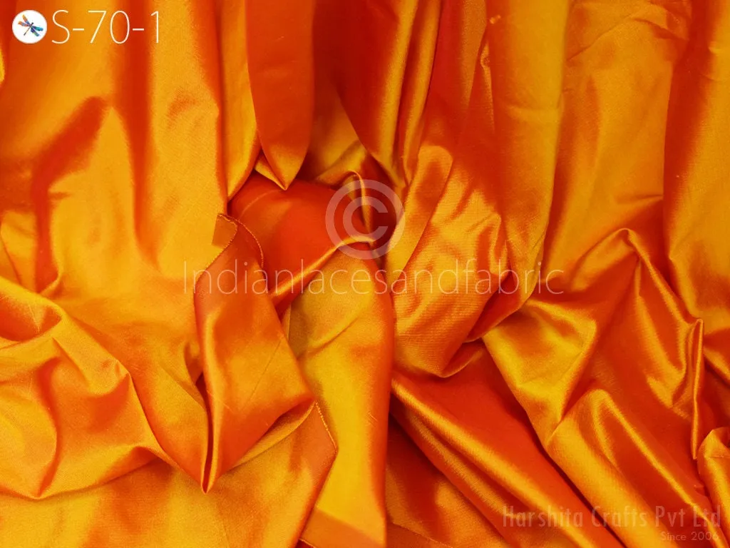 80gsm Indian Burnt Orange Soft Pure Plain Silk Fabric by the yard Wedding Dress Bridesmaids Party Dress Pillows Cushion Covers Drapery