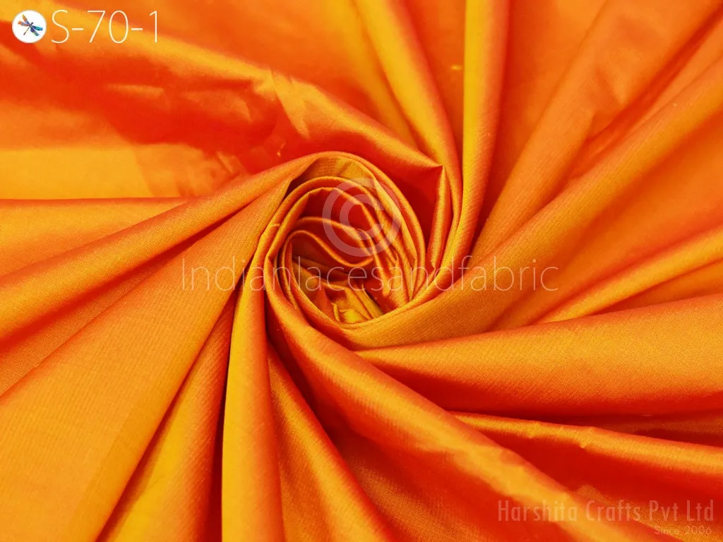 80gsm Indian Burnt Orange Soft Pure Plain Silk Fabric by the yard Wedding Dress Bridesmaids Party Dress Pillows Cushion Covers Drapery