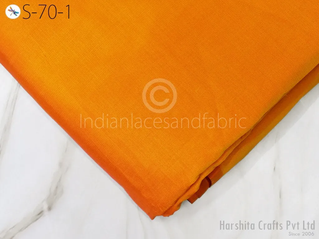 80gsm Indian Burnt Orange Soft Pure Plain Silk Fabric by the yard Wedding Dress Bridesmaids Party Dress Pillows Cushion Covers Drapery