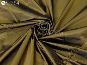 80gsm Indian Pure Silk Fabric by the yard Iridescent Tan Black Soft Silk Curtains Scarf Costume Apparels Wedding Evening Dresses Pillowcase