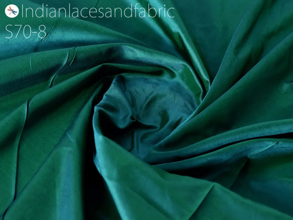 80gsm Iridescent Indian Silk Fabric by the yard Pure Mulberry Silk Scarf Costume Apparel Wedding Evening Dresses Lamp Shades Wall Covering