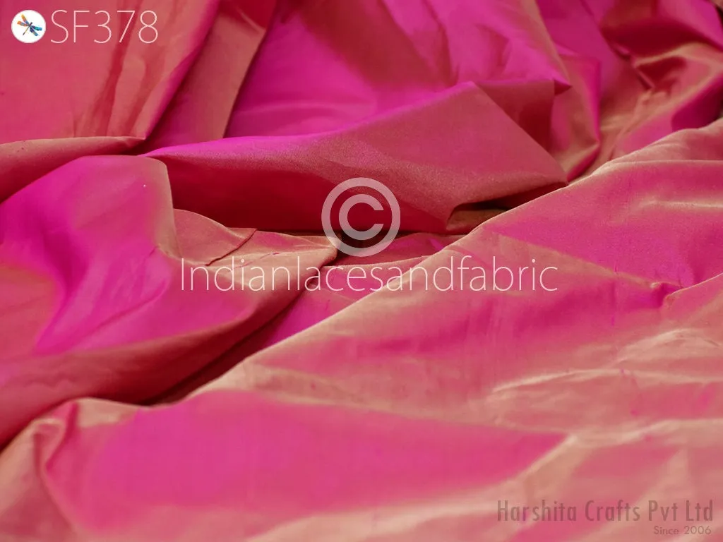 80gsm Iridescent Indian Silk Fabric by the yard Pure Mulberry Silk Scarf Costume Apparel Wedding Evening Dresses Lamp Shades Wall Covering