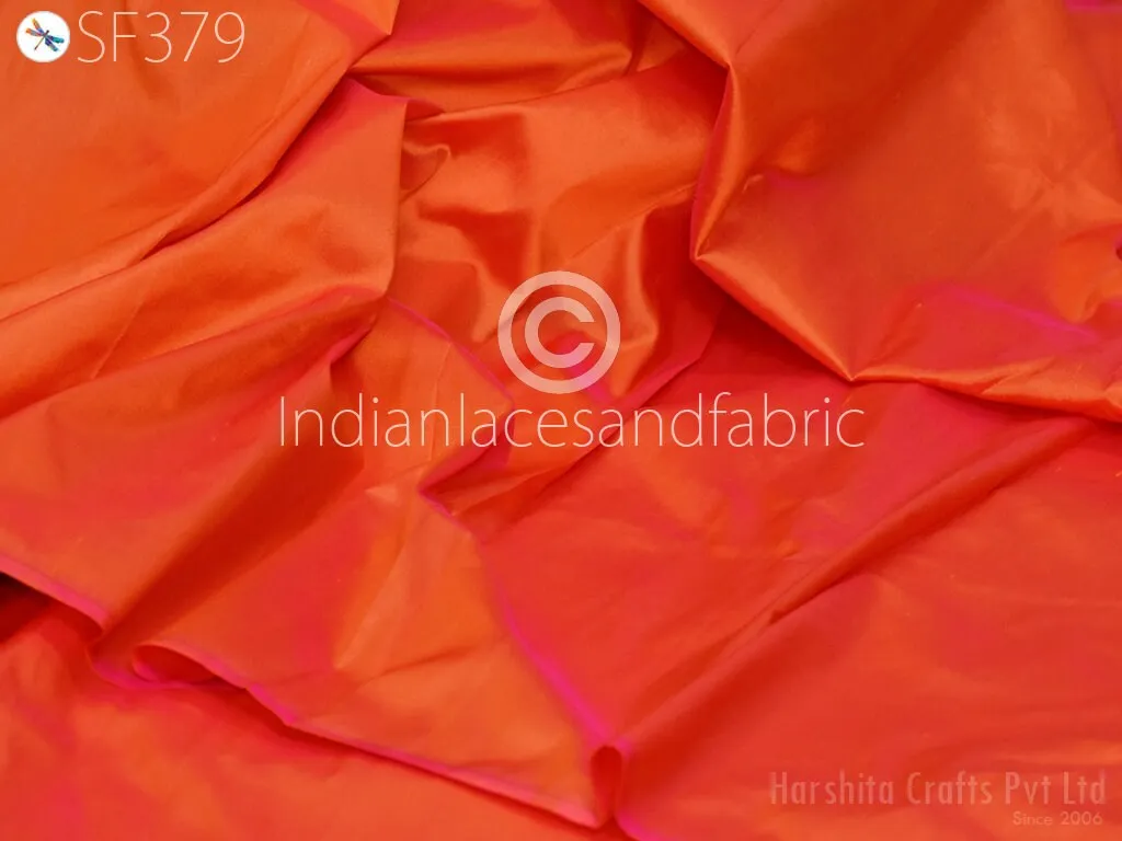 80gsm Iridescent Indian Silk Fabric by the yard Pure Mulberry Silk Scarf Costume Apparel Wedding Evening Dresses Lamp Shades Wall Covering