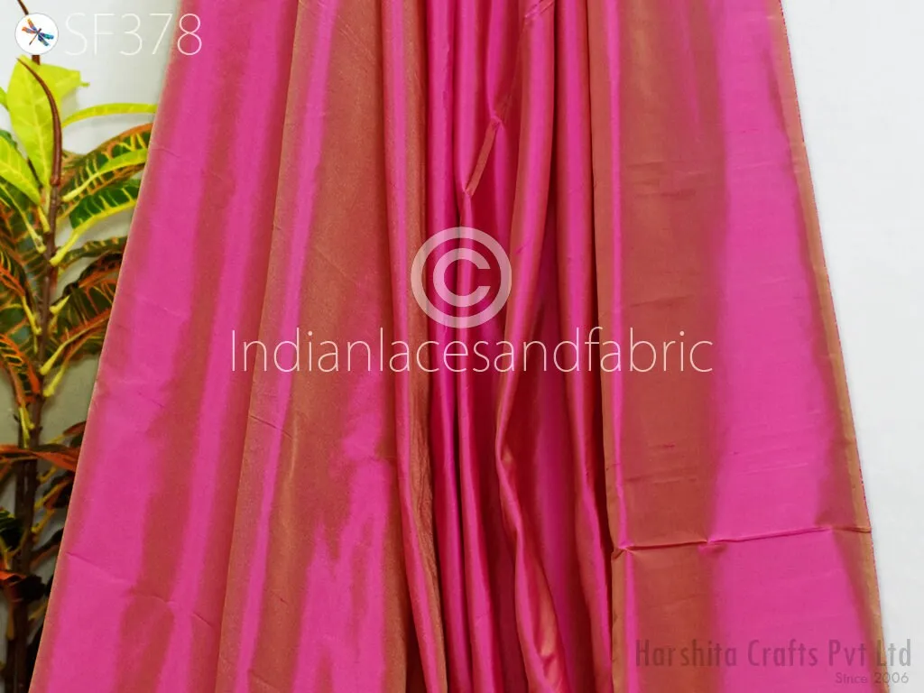 80gsm Iridescent Indian Silk Fabric by the yard Pure Mulberry Silk Scarf Costume Apparel Wedding Evening Dresses Lamp Shades Wall Covering