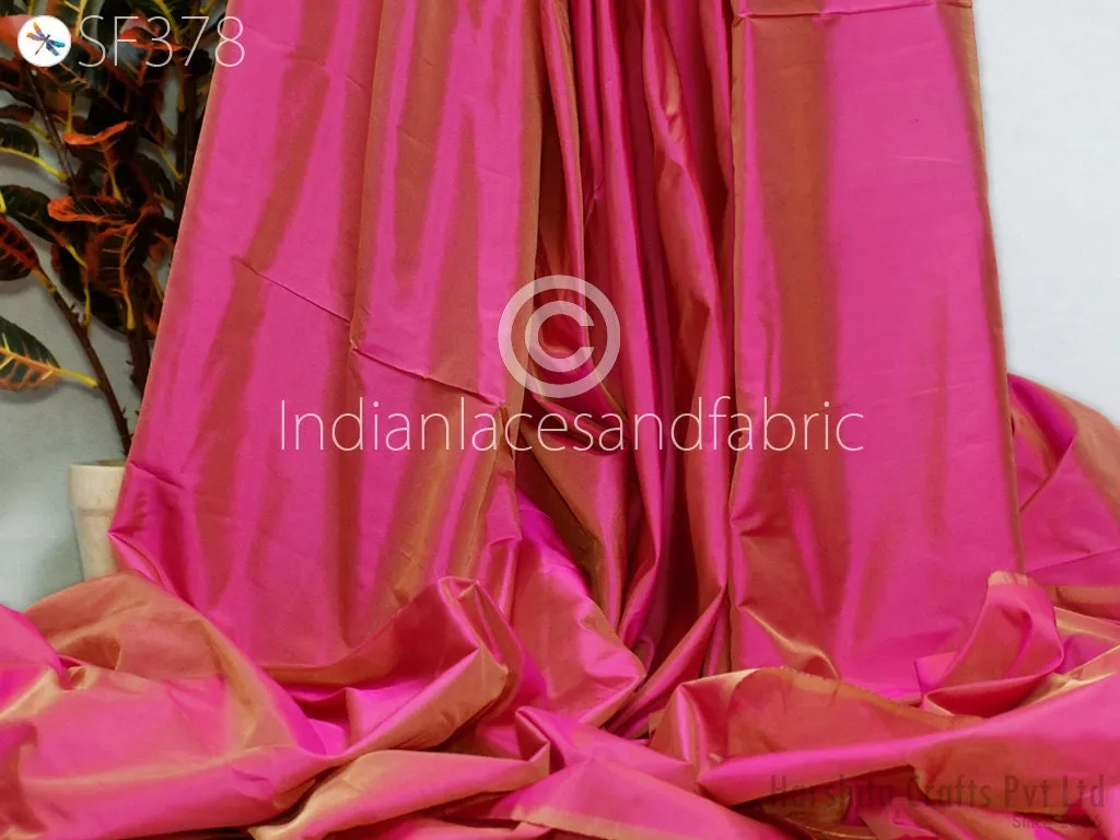 80gsm Iridescent Indian Silk Fabric by the yard Pure Mulberry Silk Scarf Costume Apparel Wedding Evening Dresses Lamp Shades Wall Covering