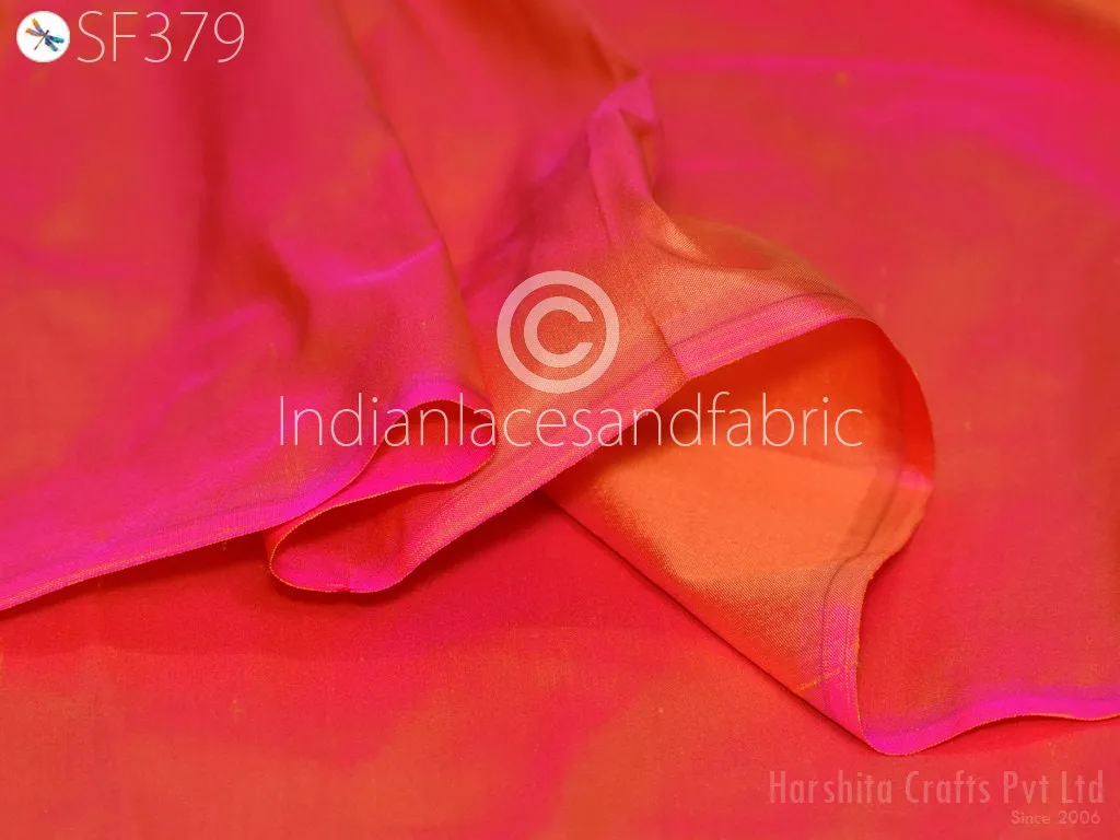 80gsm Iridescent Indian Silk Fabric by the yard Pure Mulberry Silk Scarf Costume Apparel Wedding Evening Dresses Lamp Shades Wall Covering