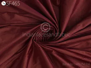 80gsm Maroon Indian Pure Silk Fabric by the yard Mulberry Silk Home decor Curtains Scarf Costume Apparel Wedding Evening Dresses Dolls