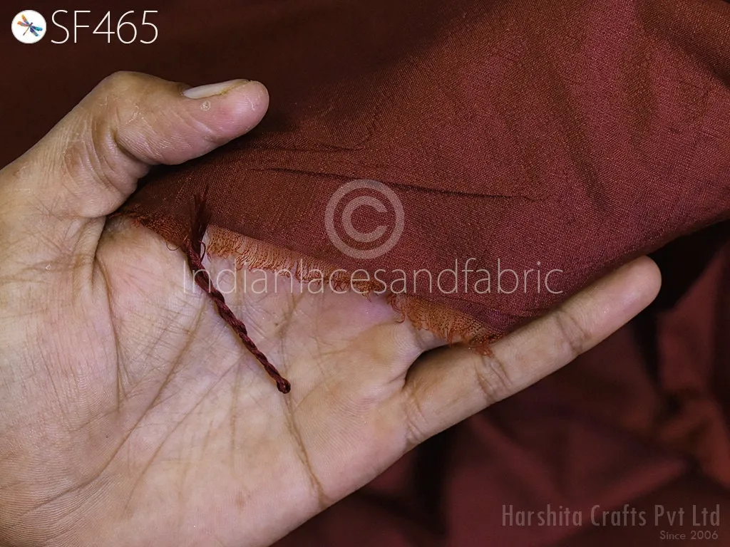 80gsm Maroon Indian Pure Silk Fabric by the yard Mulberry Silk Home decor Curtains Scarf Costume Apparel Wedding Evening Dresses Dolls