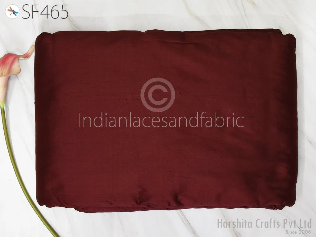 80gsm Maroon Indian Pure Silk Fabric by the yard Mulberry Silk Home decor Curtains Scarf Costume Apparel Wedding Evening Dresses Dolls