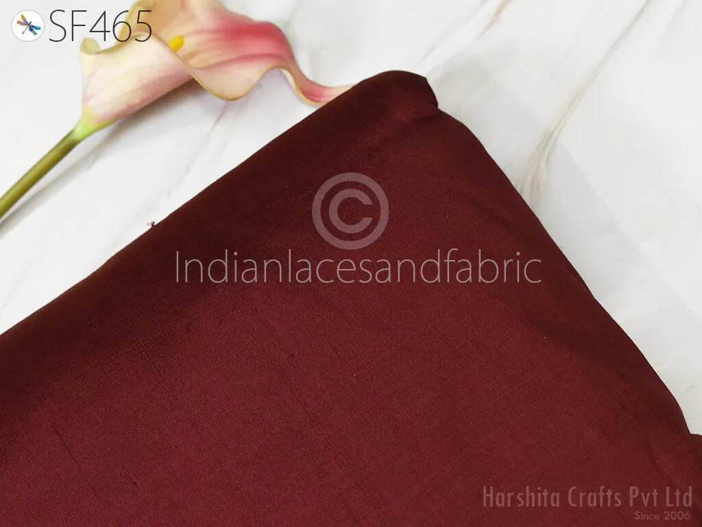 80gsm Maroon Indian Pure Silk Fabric by the yard Mulberry Silk Home decor Curtains Scarf Costume Apparel Wedding Evening Dresses Dolls