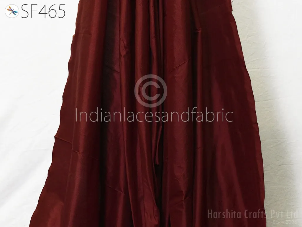 80gsm Maroon Indian Pure Silk Fabric by the yard Mulberry Silk Home decor Curtains Scarf Costume Apparel Wedding Evening Dresses Dolls