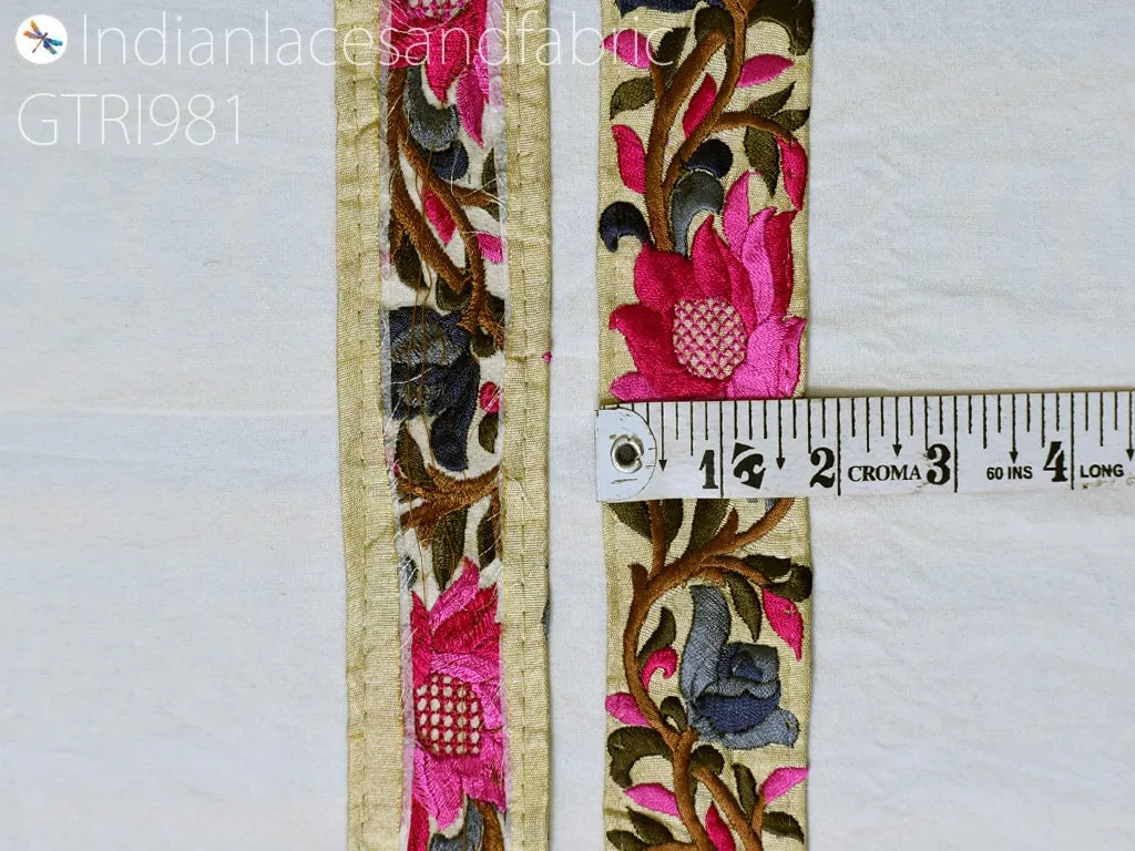 9 Yard Embroidery Fabric 48mm Trim Embellishment Costumes Embroidered Cushion DIY Ribbons Sewing Crafting Border Indian Wedding Dresses Lace