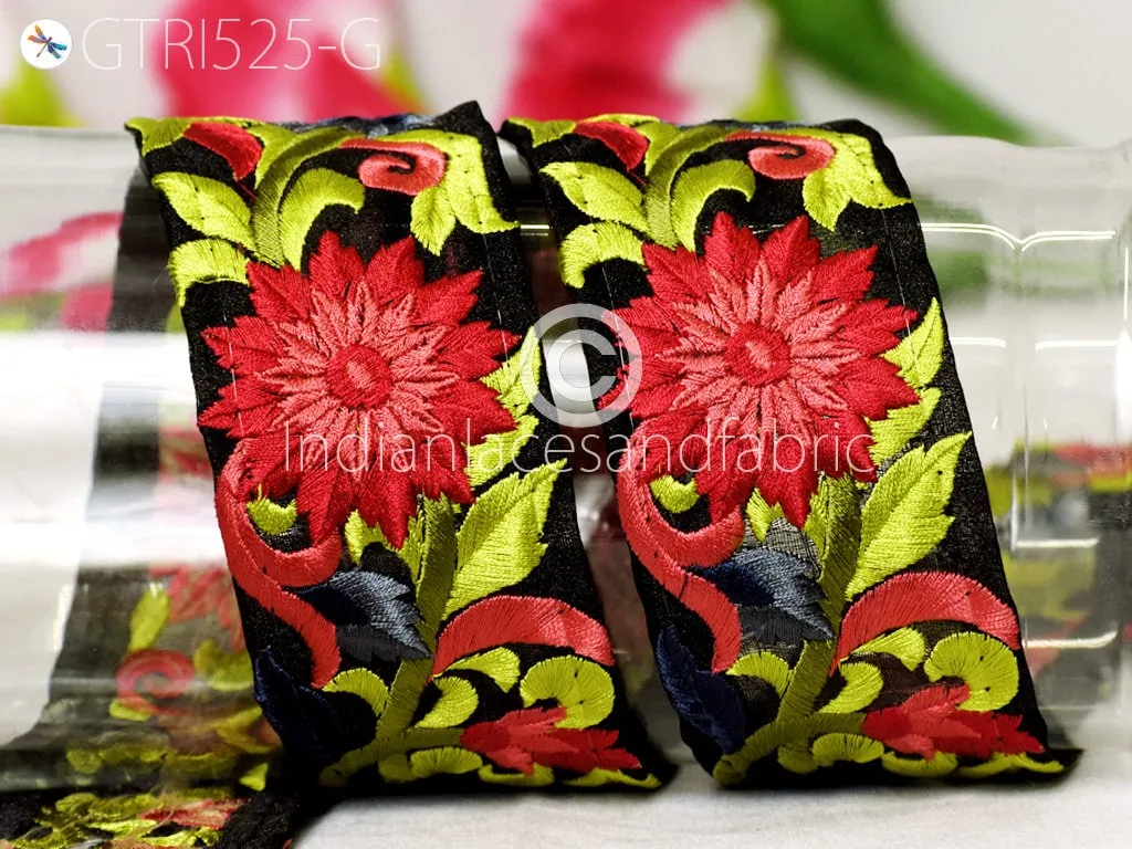 9 Yard Red Indian 5 CM Trim Wedding Sari Border Crafting Ribbon Sewing Dress Fabric Embroidery Decorative Costumes Home Decor Trimmings