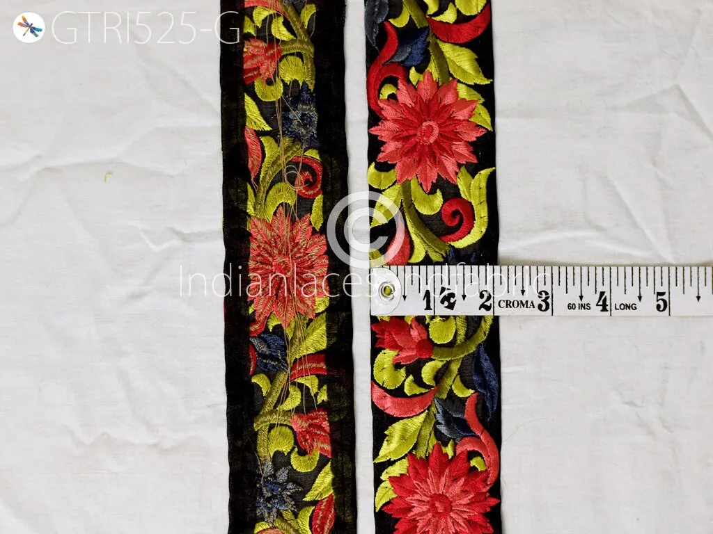 9 Yard Red Indian 5 CM Trim Wedding Sari Border Crafting Ribbon Sewing Dress Fabric Embroidery Decorative Costumes Home Decor Trimmings