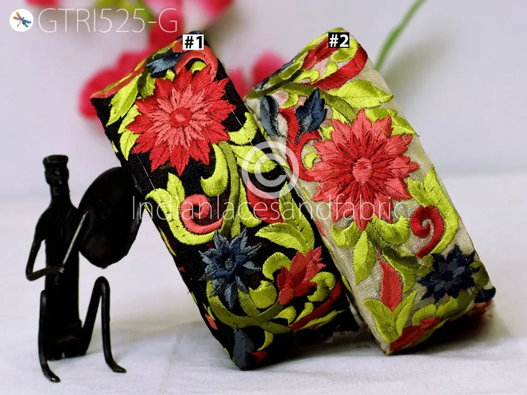 9 Yard Red Indian 5 CM Trim Wedding Sari Border Crafting Ribbon Sewing Dress Fabric Embroidery Decorative Costumes Home Decor Trimmings