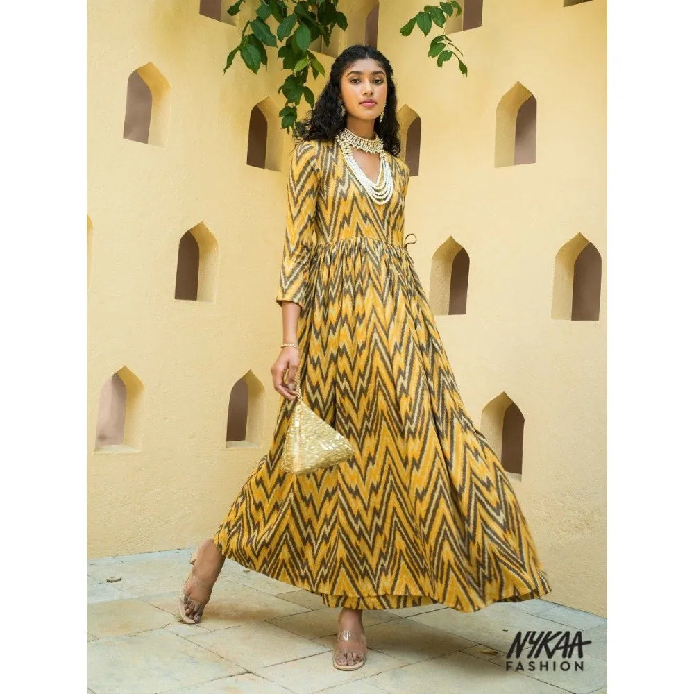 Adora By Ankita Gold Chevron Triangle Bag